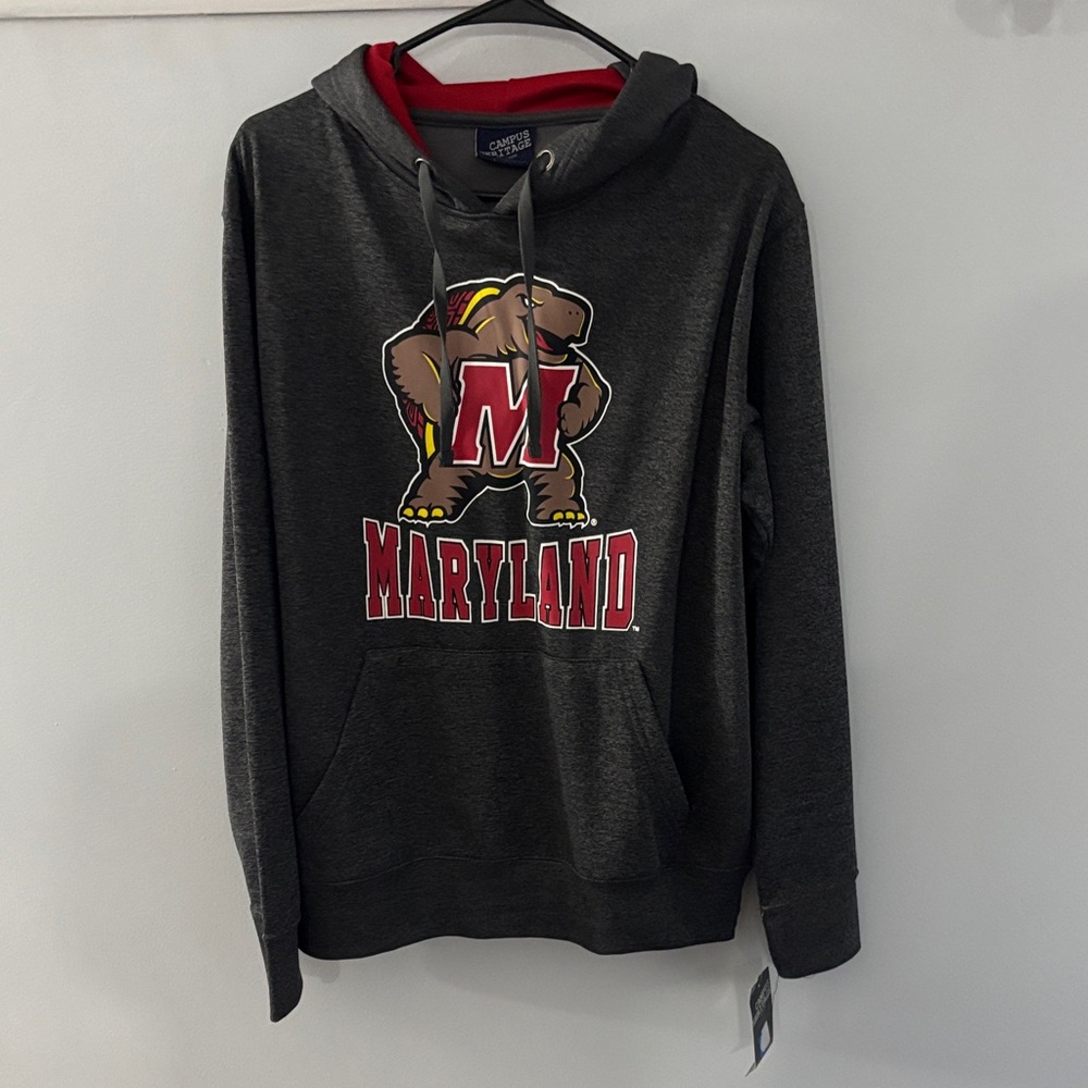Campus Heritage Gray Maryland Hoodie for Men